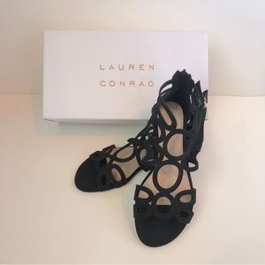 Lauren Conrad Faux Suede Gladiator Sandals 6.5